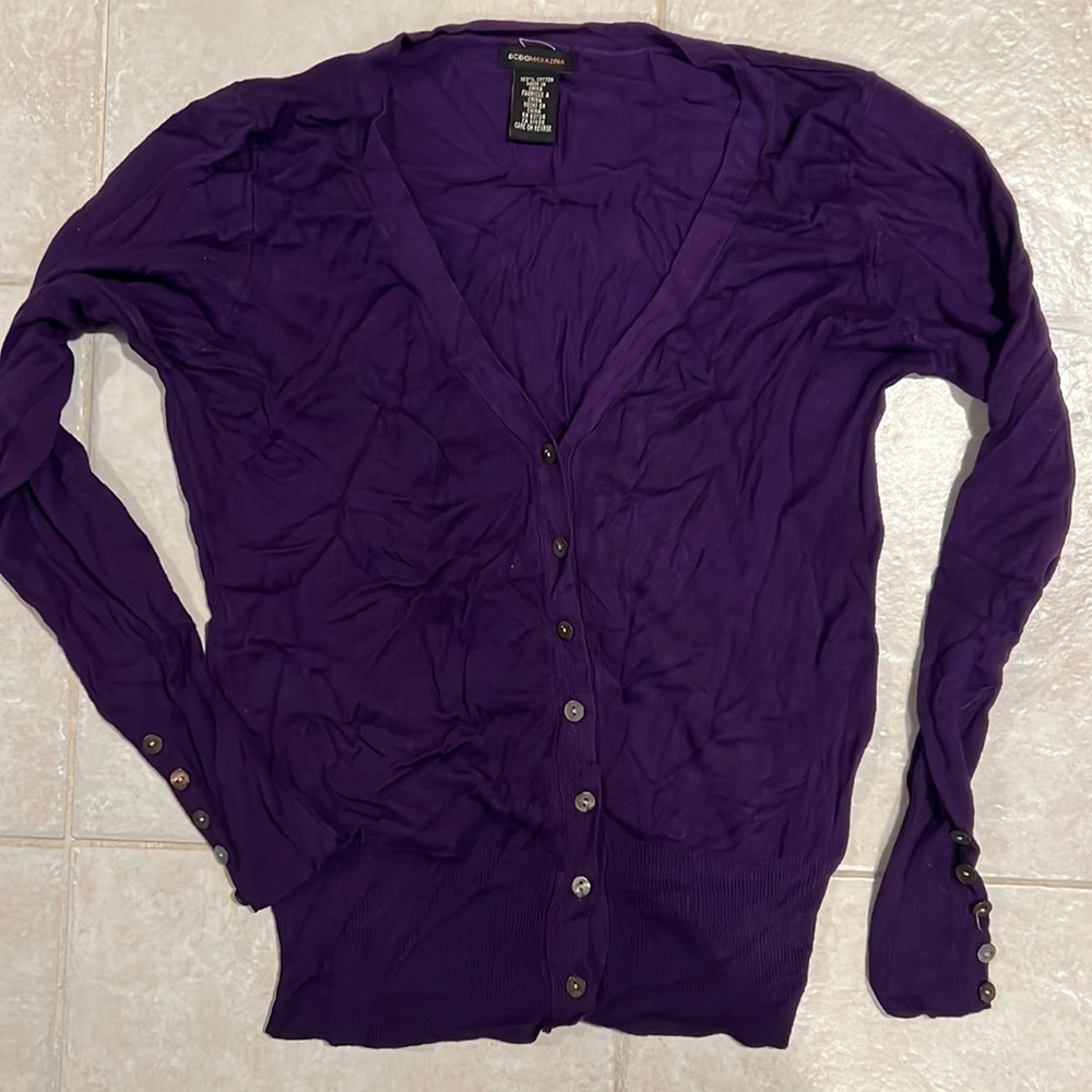 BcBG maxazria cardigan button down size small